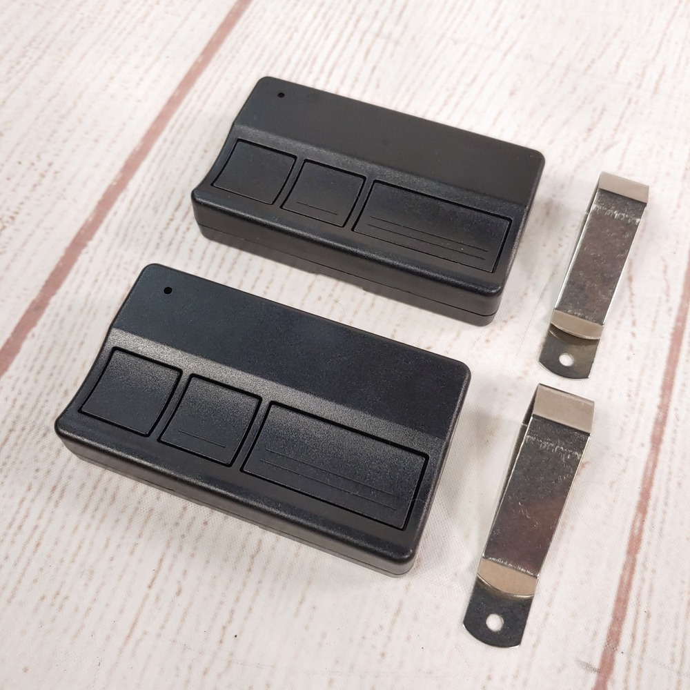 TESTED - US373MAX Garage Remote Replacement 3 Button Black 2 Pack - Visor Clips